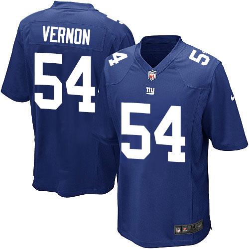 Nike Giants #54 Olivier Vernon Royal Blue Team Color Youth Stitched NFL Elite Jersey